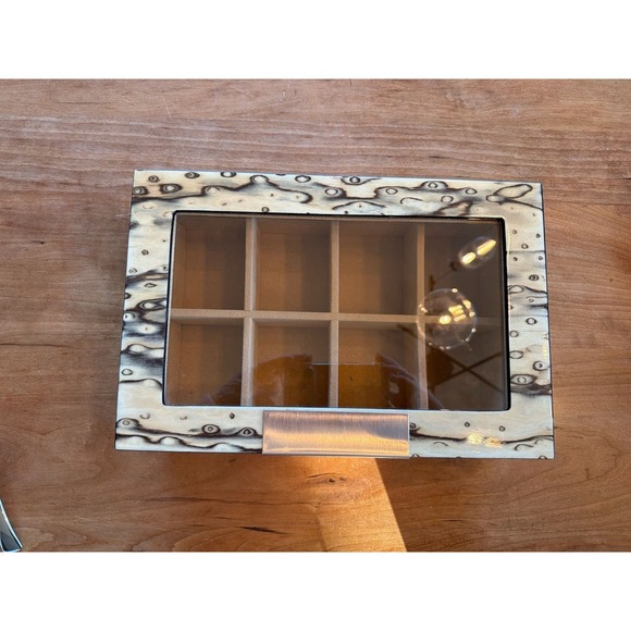 The Unbranded Brand Other - Burl Wood Watch Display Case Box- 8 slots